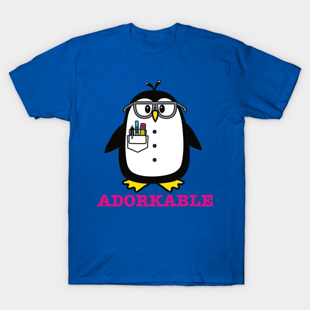 Adorkable Penguin T-Shirt by toddgoldmanart